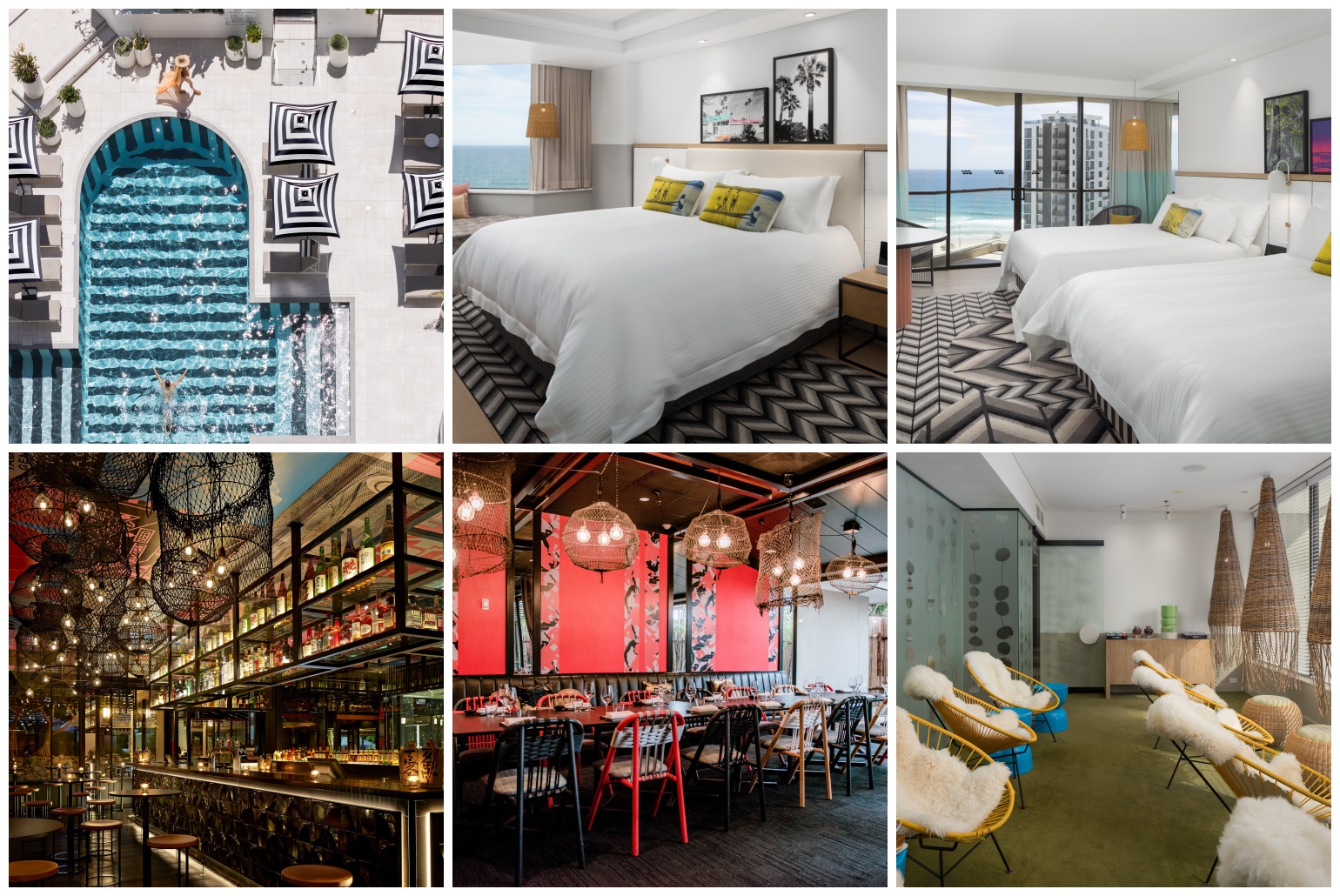 1x Night's Accommodation at QT Gold Coast with Breakfast for Two + Parking + $250 Dining Credit for - Image 1